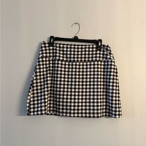 Classic Black and White Checkered Skort